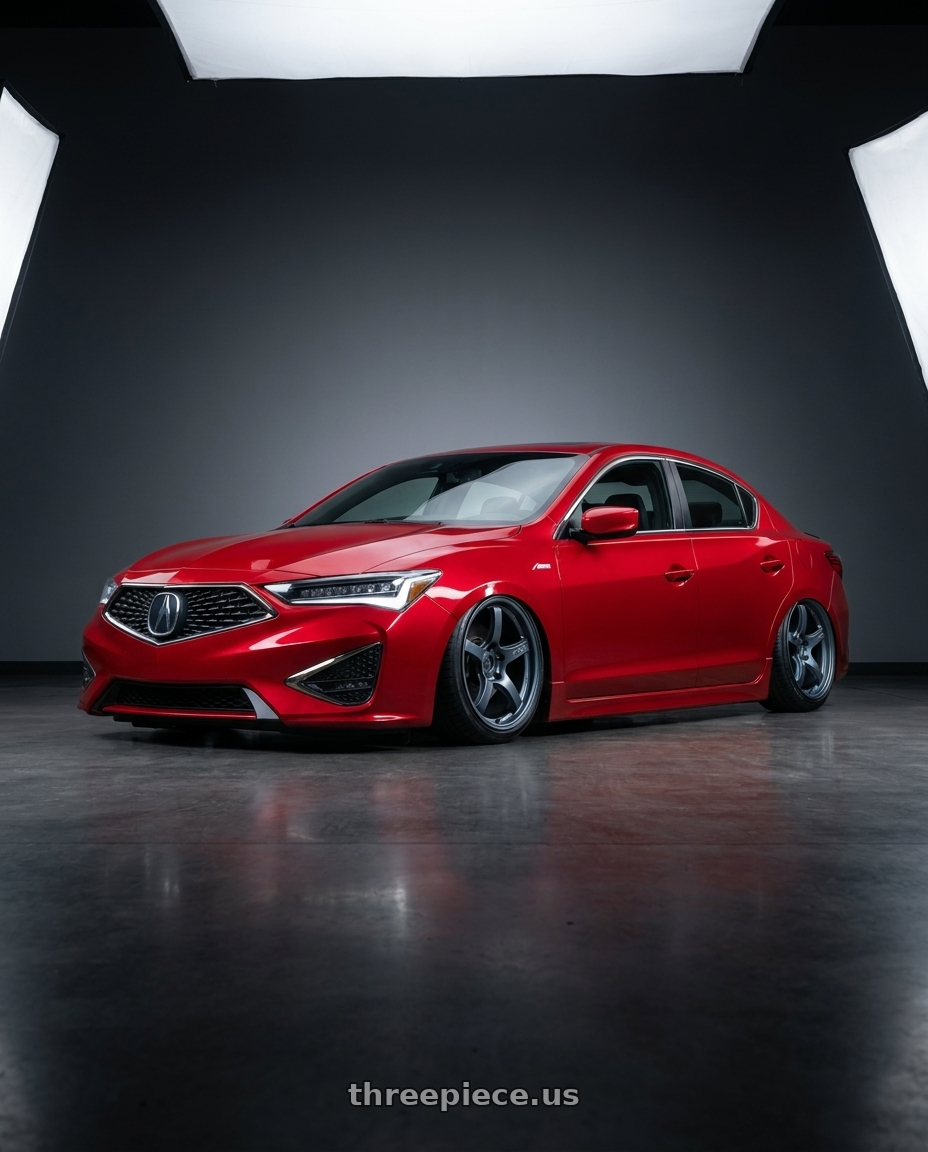 2012 Acura ILX with Gram Lights 57CR 5x114.3 17x9+22 Gunblue II wheels