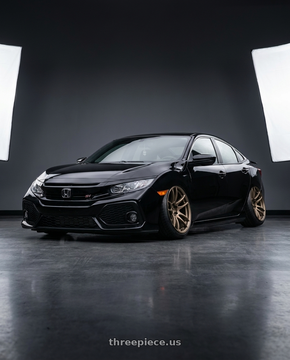 2017 civic si with Work Emotion Cr Kiwami 5x114.3 17x8 +35 Matte Bronze wheels