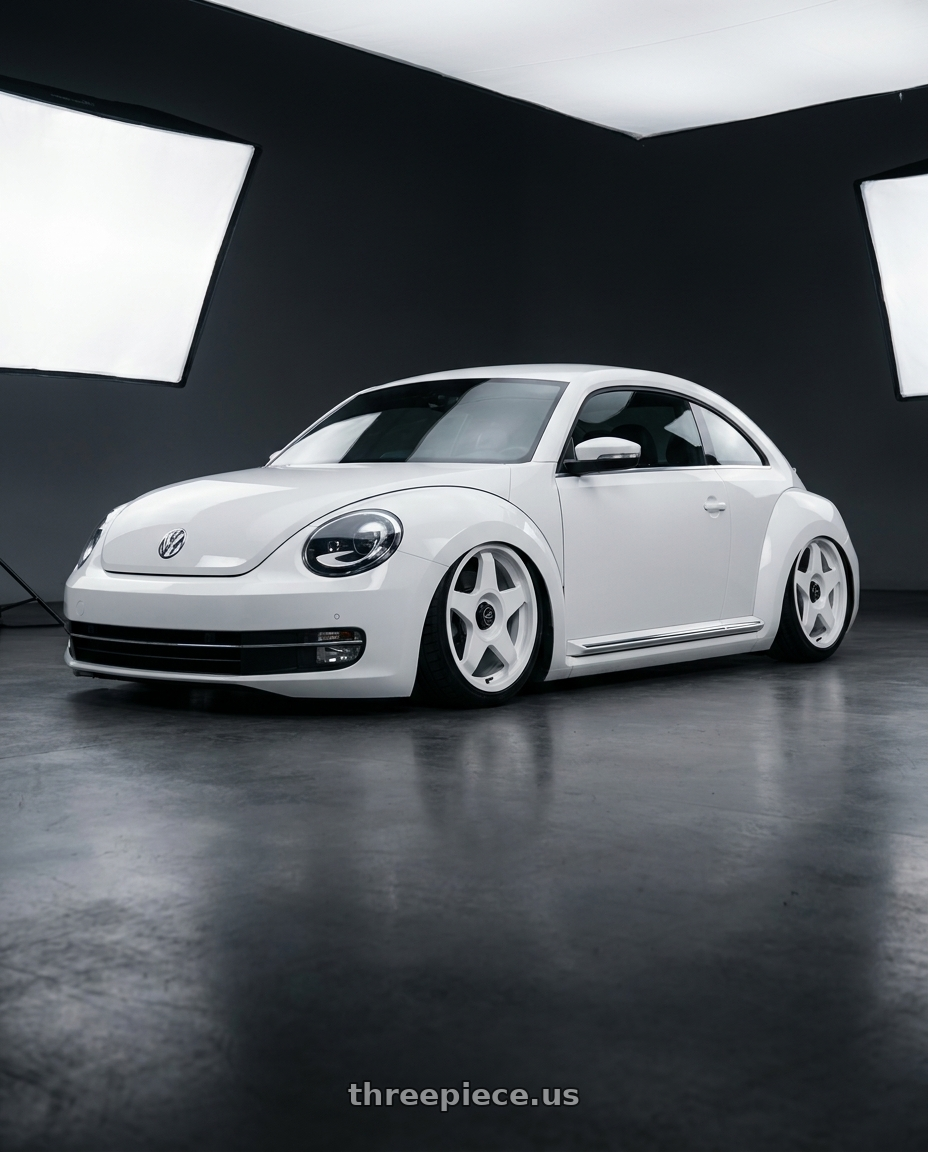 2016 Volkswagen Beetle Turbo with fifteen52 CHICANE 5x112 / 5x120 18x8.5 +35 RALLY WHITE (GLOSS WHITE) wheels