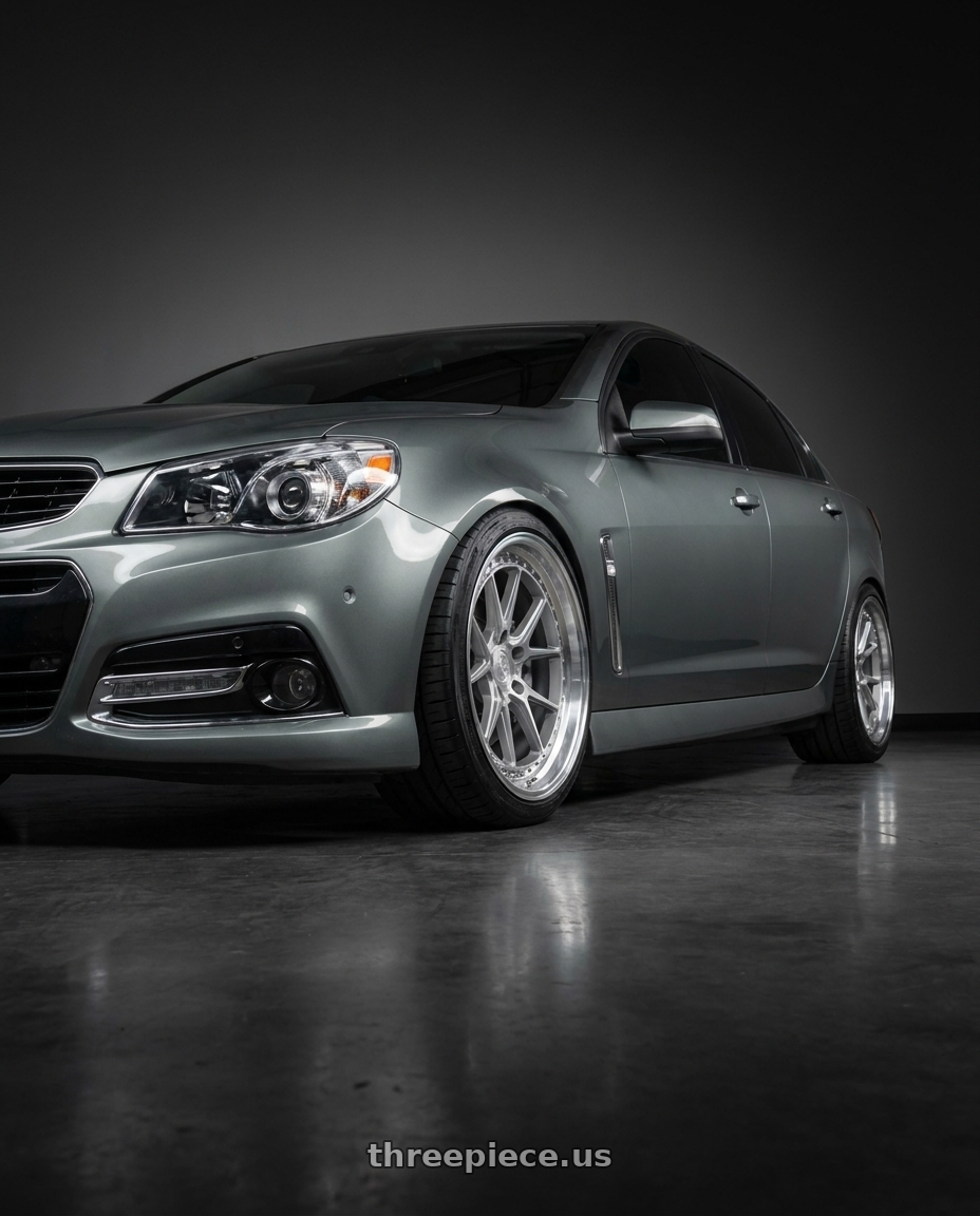 2015 Chevrolet SS with Aodhan DS08 5x120 19x9.5+35 Silver w/Machined Face wheels