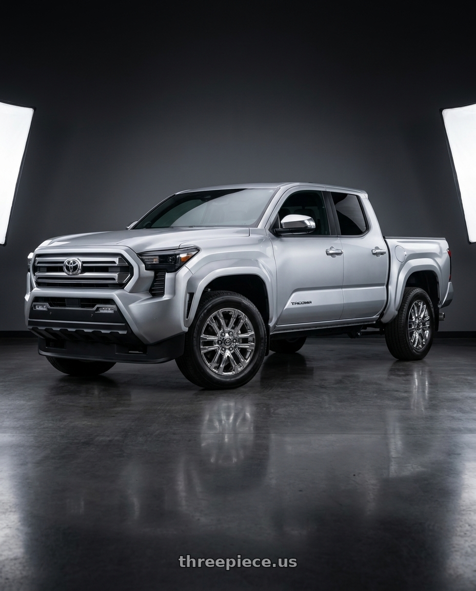 2024 Toyota Tacoma with OE Wheels CV44 6x139.7 20x9+24 Chrome wheels