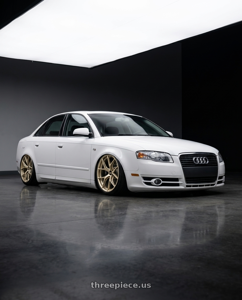 2010 Audi A4 B7 with BBS FI-R Evo 5x112 19x9.5+15 White Gold wheels
