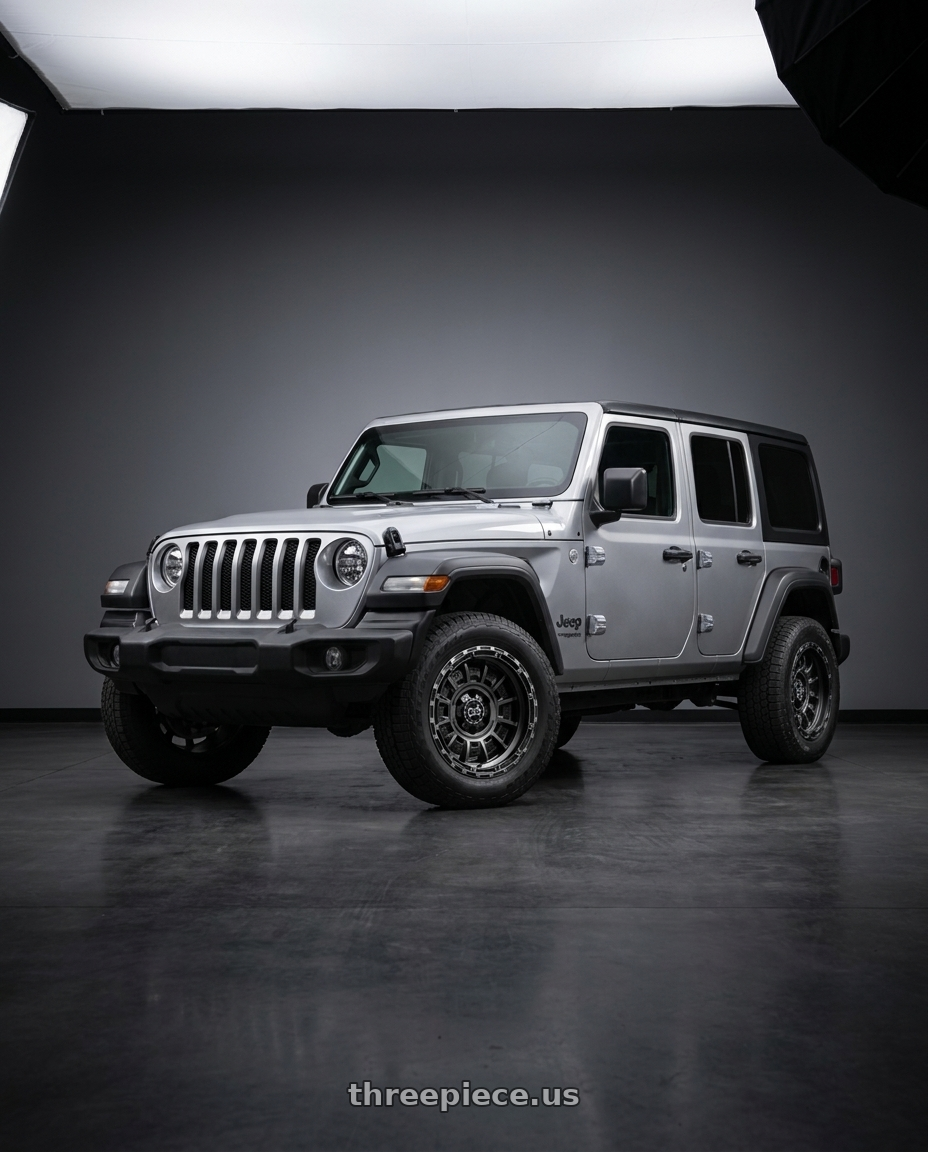 2021 Jeep Wrangler Sport with Black Rhino LEGION 5X127 17X9 -12 MATTE BLACK GRAY TINT wheels