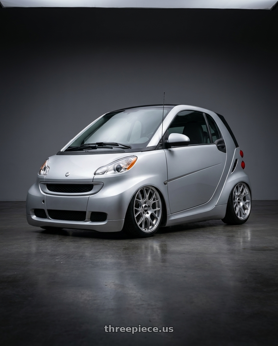 2009 Smart for two with BBS CH-R 5x120 19x9.5 +35 Brilliant Silver Polished Rim Protector wheels