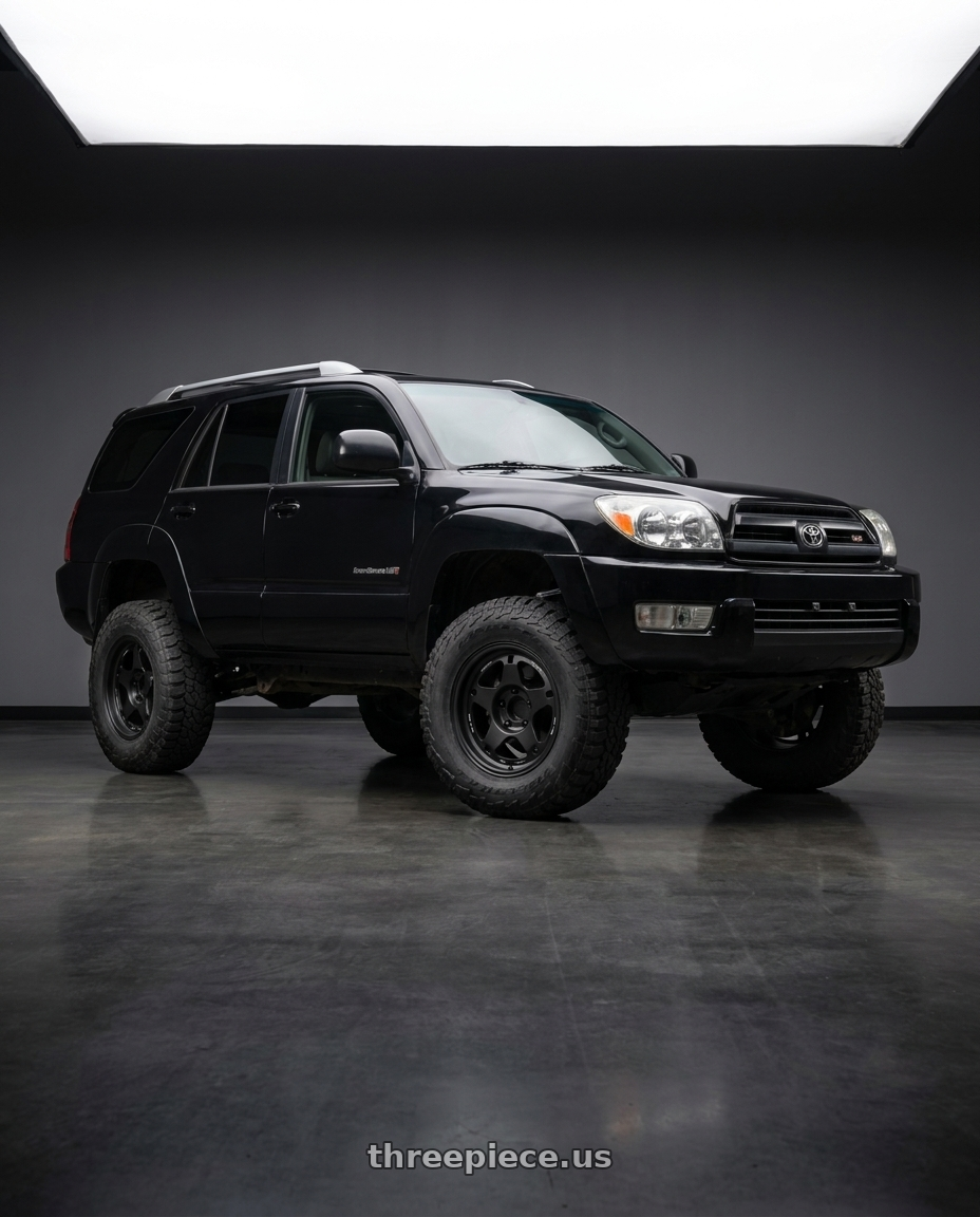 2004 TOYOTA 4RUNNER with Volk Racing RAYS 05X 6x139.7 18x8.5+10 Matte Black wheels