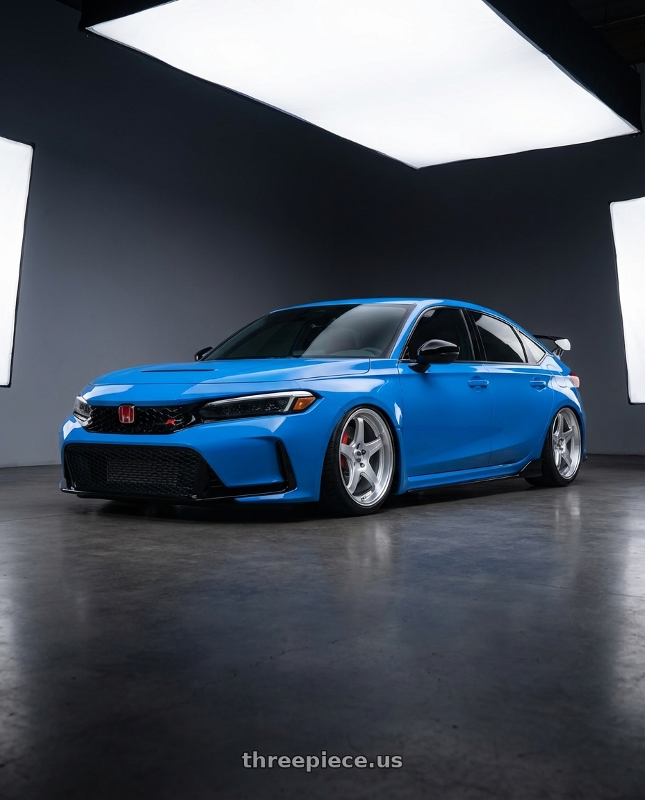 2024 Honda Civic Type R with ESR Wheels APEX SERIES AP5 5x120 19x8.5 +30 Hyper Silver wheels