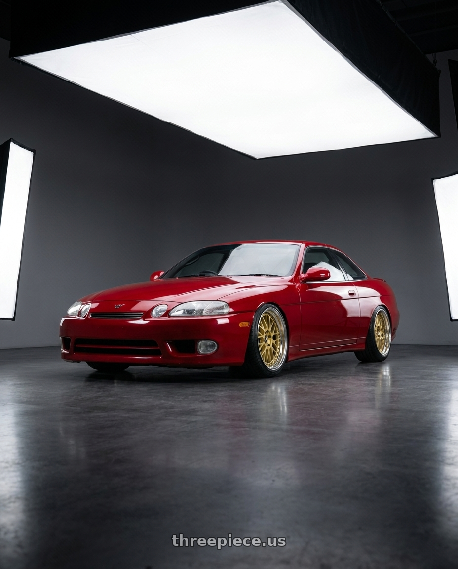 2000 toyota soarer with Work Vs-Xx 5x114.3 18x7.5+23 T Disk Gold wheels