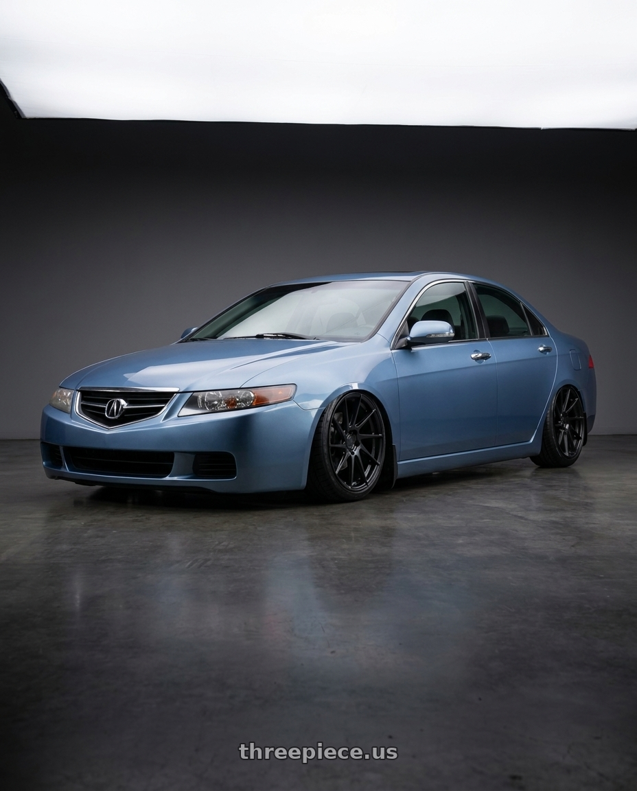 2005 Acura Tsx with Aodhan AH09 5x112 18x8.5 +35 Matte Black wheels