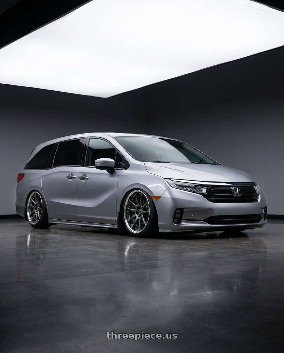 2024 honda odyssey with Work Emotion Cr 3P 5x120 20x8.5+44 L Disk Matte Gunmetal wheels