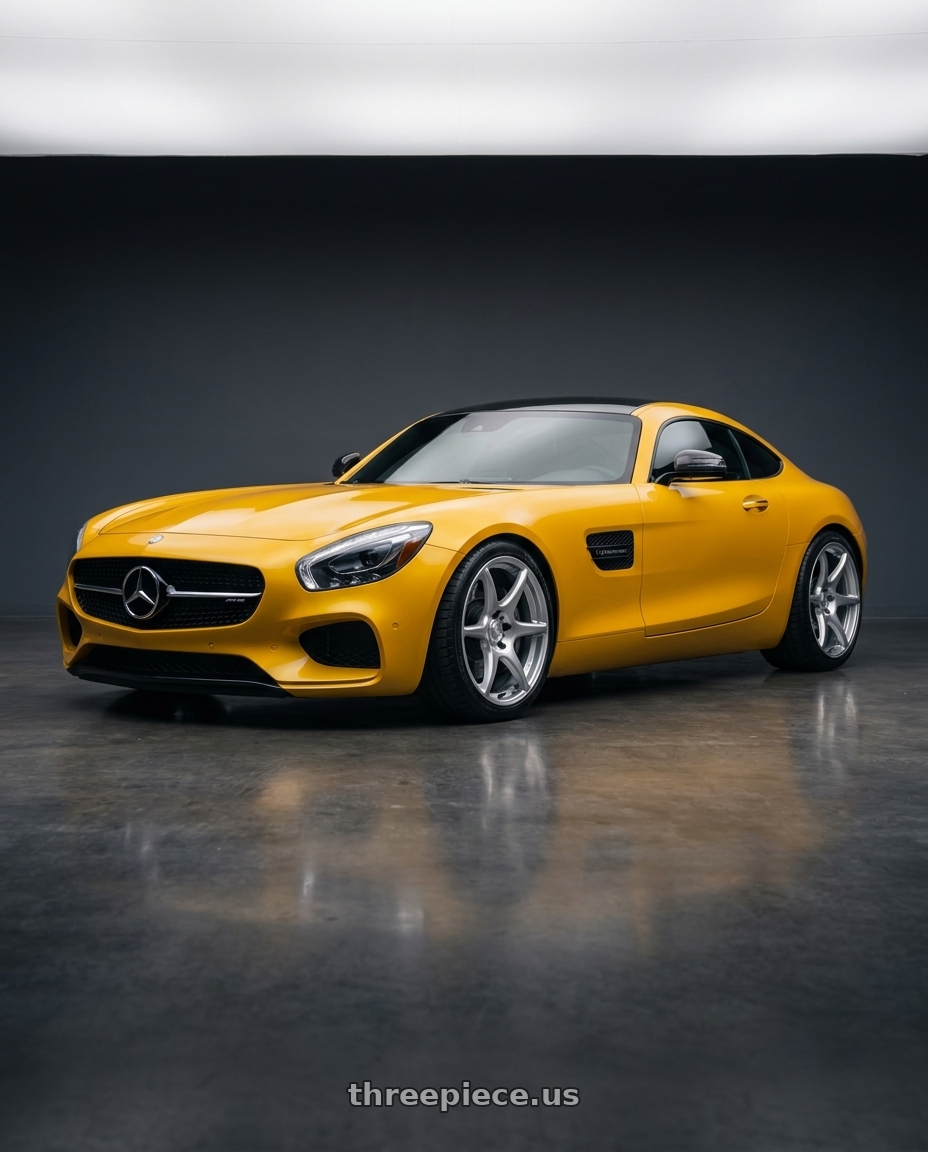 2019 Mercedes-Benz AMG GT with Kansei K11S Tandem 5X112 19x10.5 22 Hyper Silver wheels