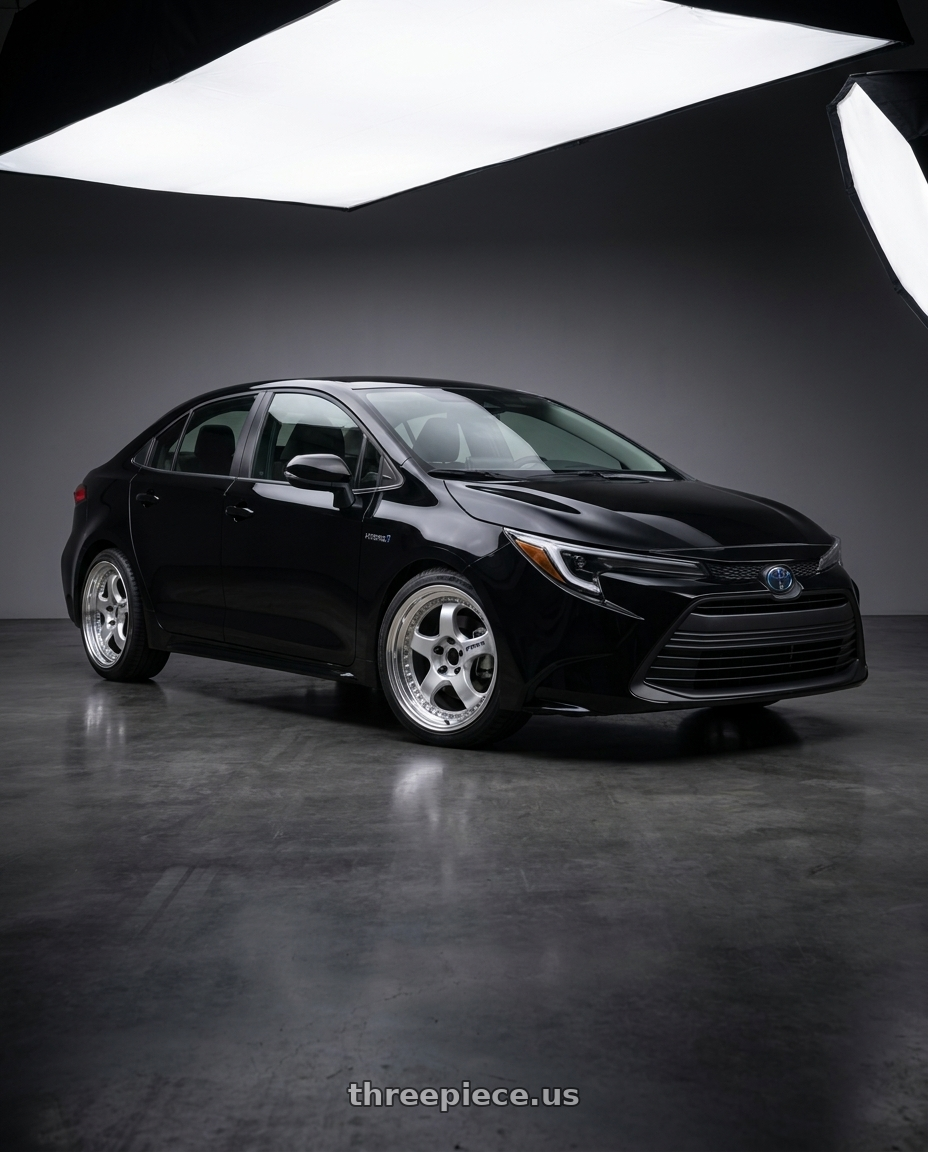 2026 toyota corolla le hybrid  with Work Meister S1 3P 5x114.3 18x11+60 A Disk Silver wheels
