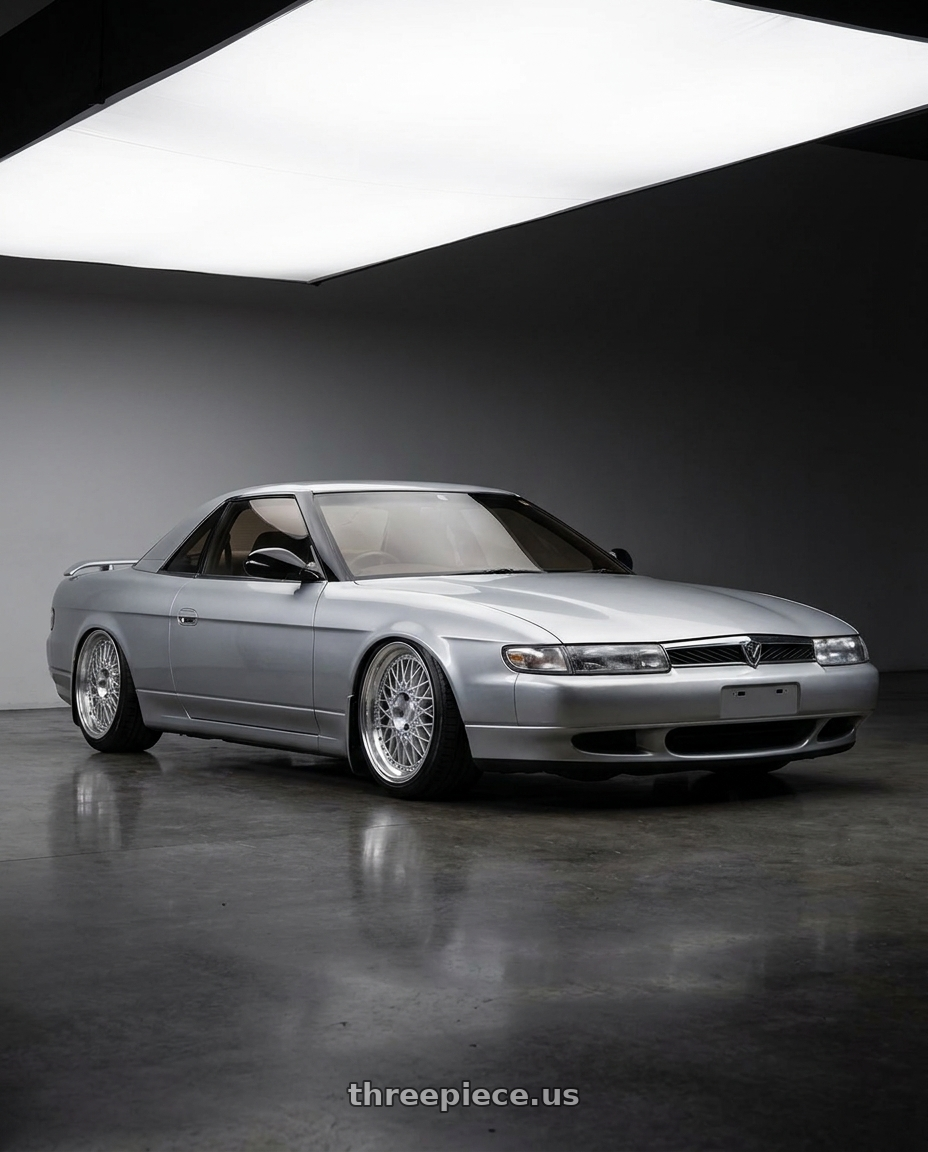 1990 eunos cosmo with Aodhan AH05 5x114.3 18x9.5+35 Silver w/Machined Face wheels