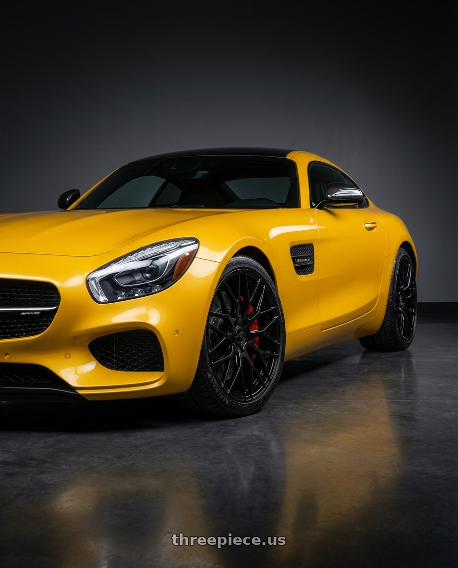 2019 Mercedes-Benz AMG GT with Avant Garde Wheels M520R 5X112 19x9.5 +40 Gloss Black wheels