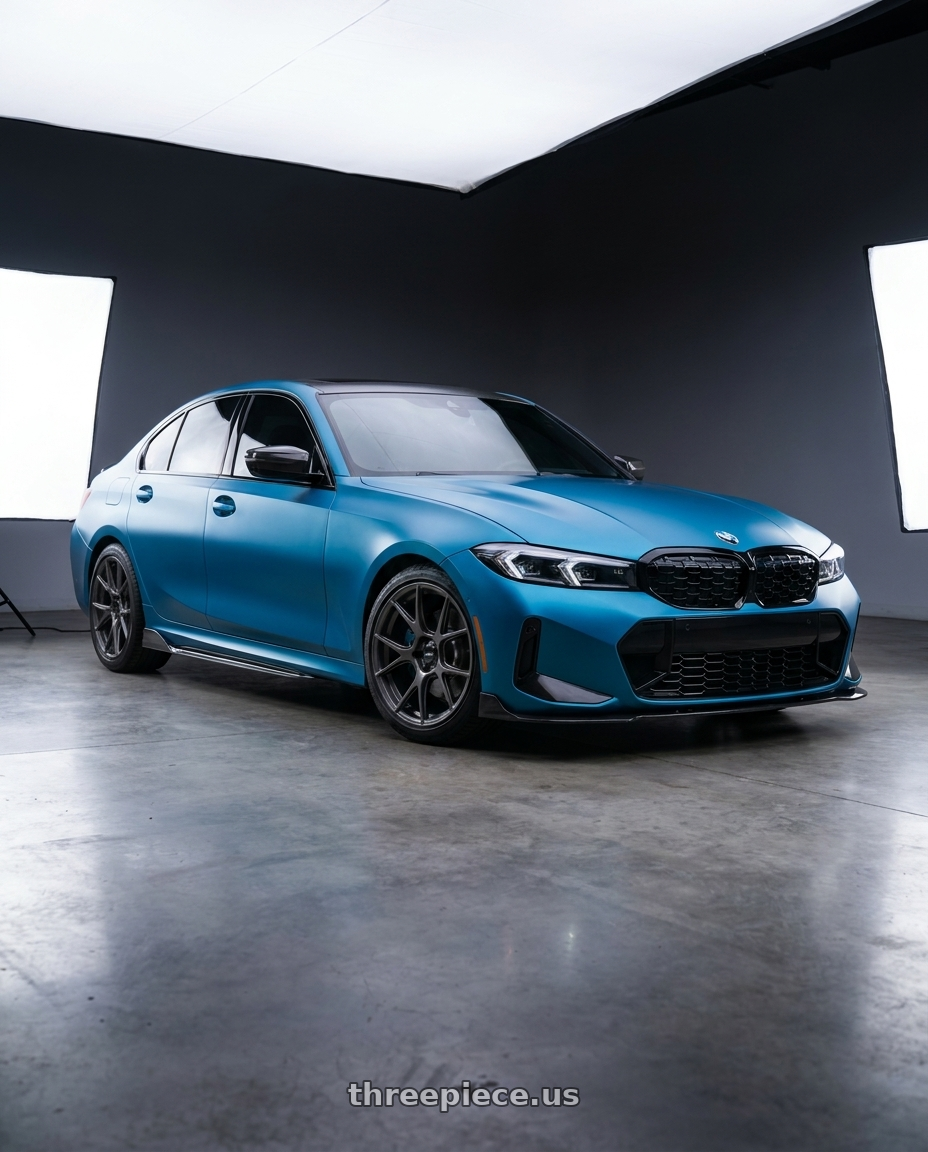 2023 bmw m340i xdrive with Konig Ampliform 5x112 19x8.5+32 Dark Metallic Graphite wheels