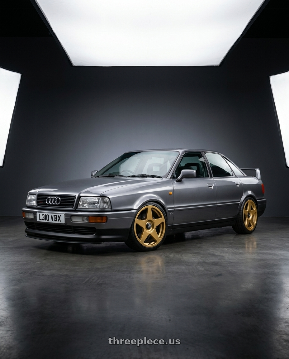 1993 audi 90 quattro with fifteen52 TARMAC EVO 5x112 / 5x120 18x8.5 +35 GOLD (GLOSS GOLD) wheels