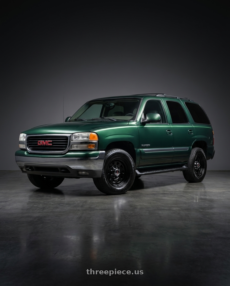 2002 gmc yukon with Vision HD 84H 6x139.7 16x7+0 Gloss Black wheels