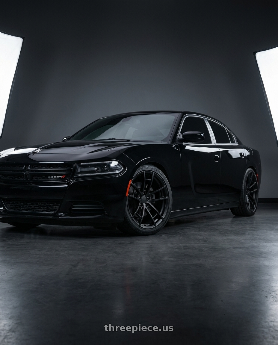 2021 Dodge Charger SXT with MRR M392 5x115 20x9.5  +12 Matte Black fit Charger Challenger wheels