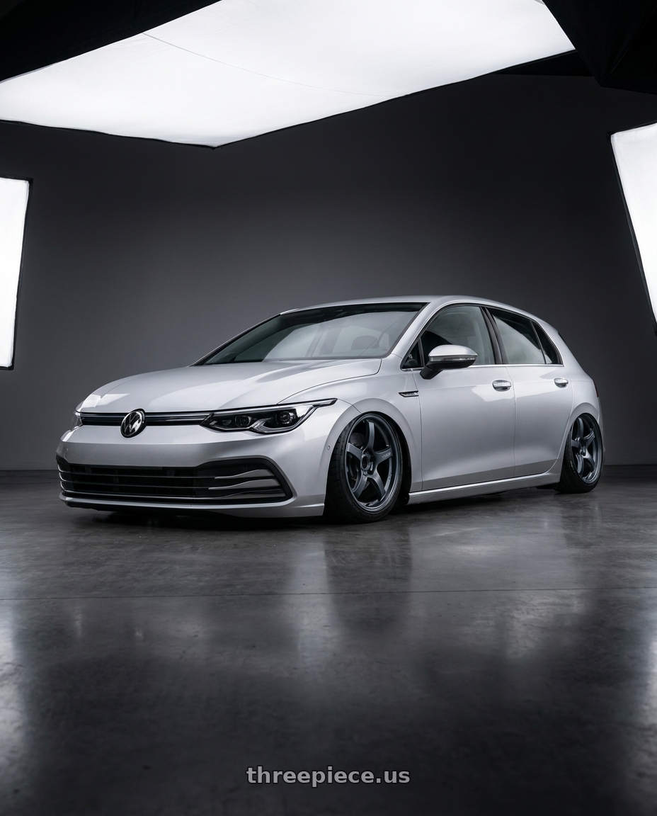 2024 Volkswagen Golf R MK8 with Gram Lights 57CR 5x112 19x9.5+25 Gunblue II wheels