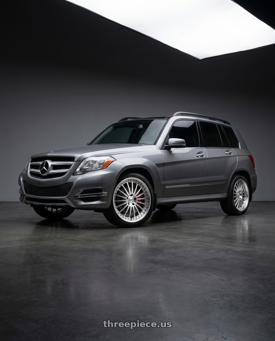 2015 Mercedes Benz GLK350 4MATIC with TSW SILVERSTONE 5X112 20X8.5 +35 SILVER W/ MIRROR CUT FACE & LIP wheels
