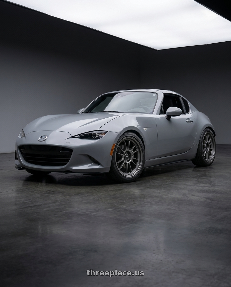 2025 mazda mx5 rf nd3 with Konig Hypergram 4x100 17x8+45 Matte Grey wheels