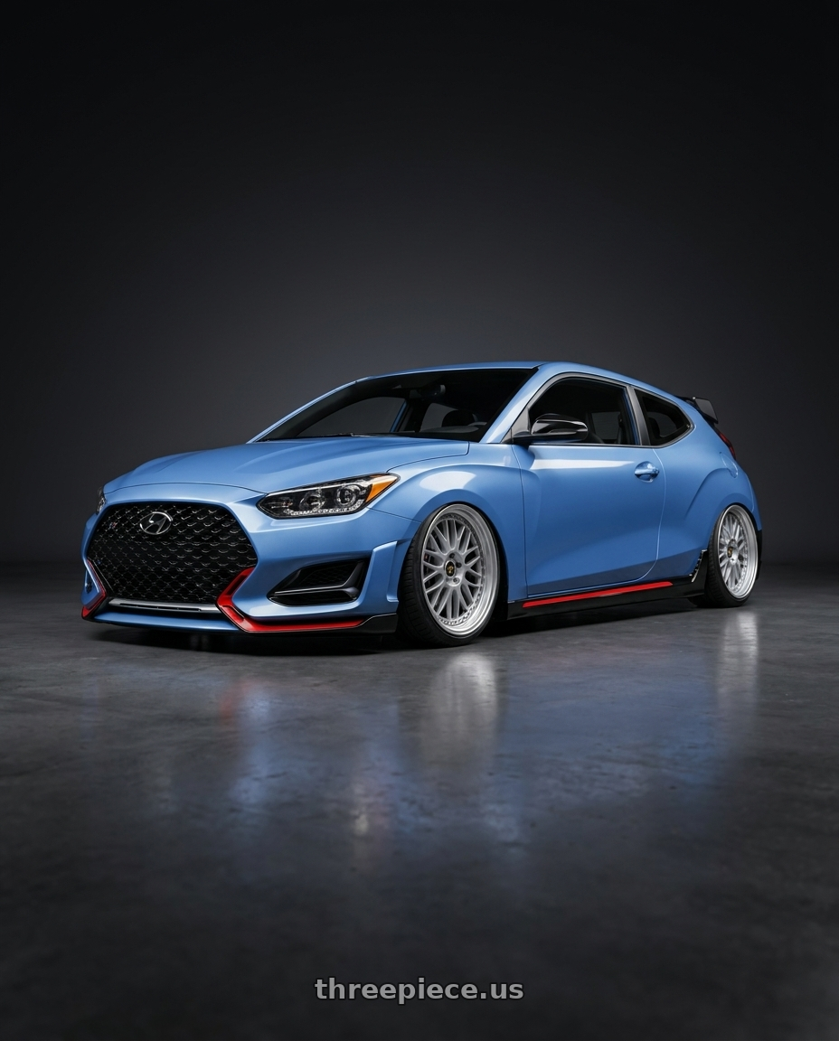 2020 Hyundai Veloster N with Work Vs-Xx 5x114.3 18x9-29 R Disk Light Grey Silver wheels
