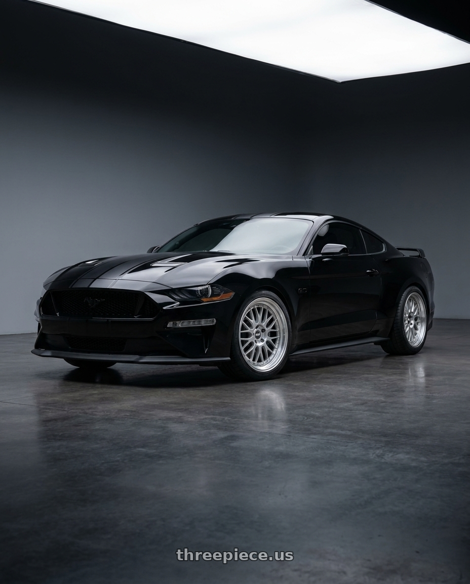 2022 ford mustang gt with ESR Wheels CS18 5x112 18x8.5 +40 Hyper Silver wheels