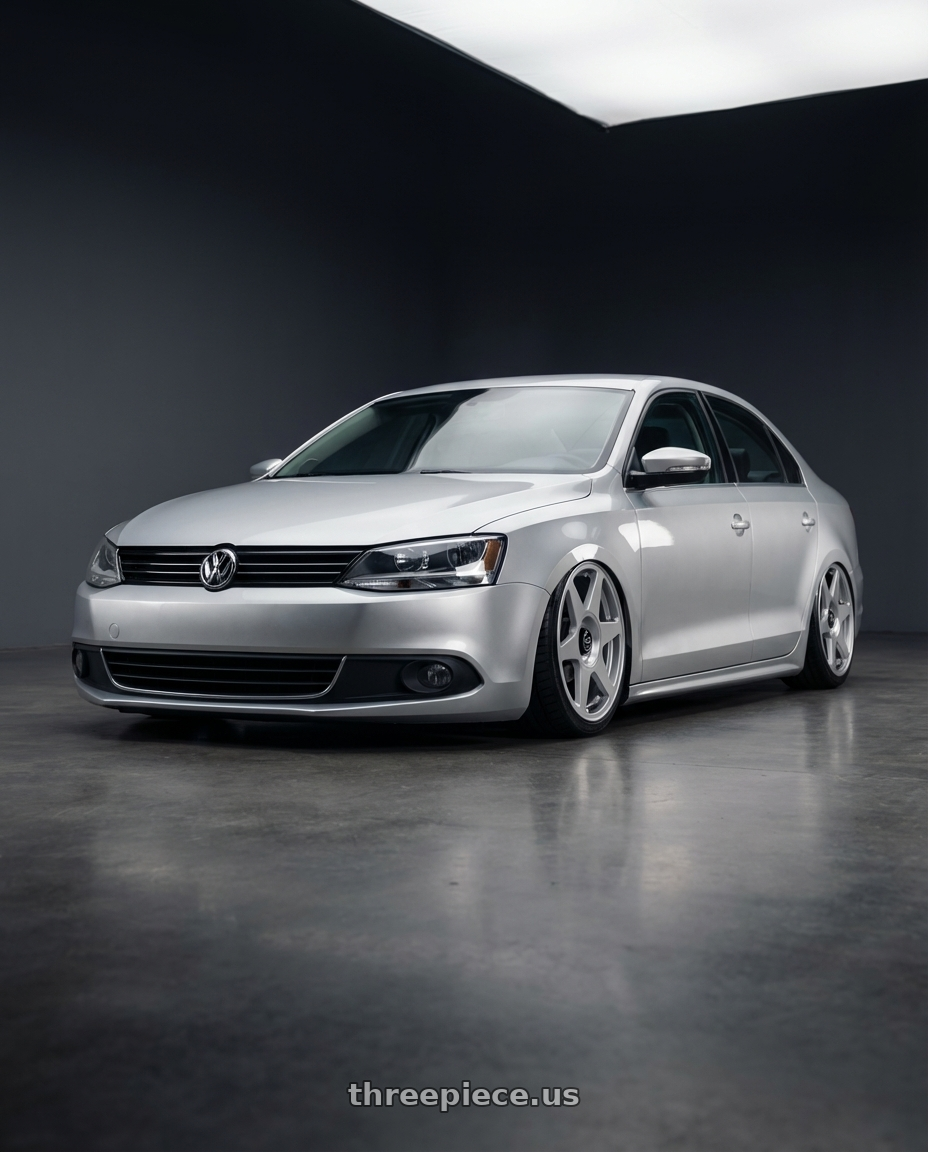 2016 Volkswagen Jetta GLI MK6 with fifteen52 TARMAC EVO 5x112 / 5x120 18x8.5 +35 SPEED SILVER (GLOSS SILVER) wheels