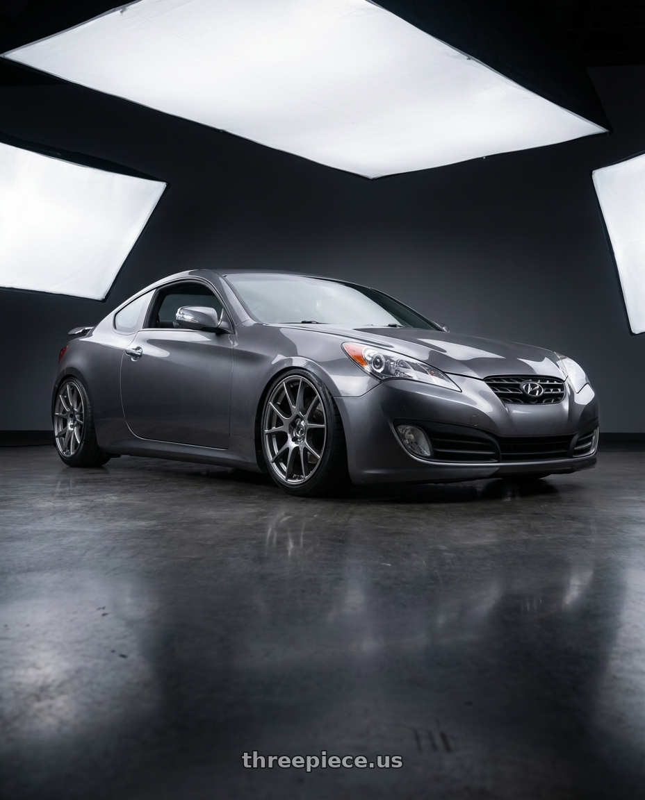 2014 Hyundai Genesis Coupe with Ssr Gtv04 5x114.3 19×8.5x8.5+38  METALLIC GRAY wheels