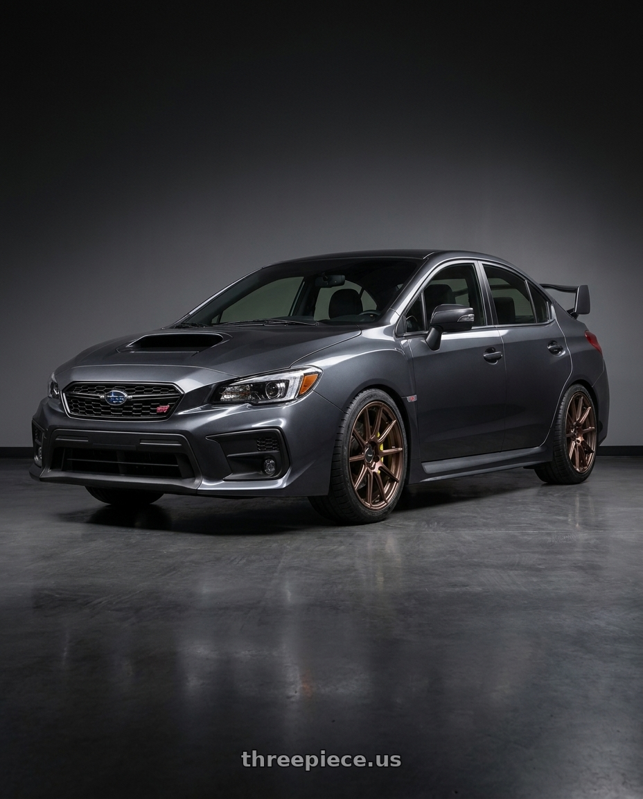 2021 Subaru WRX with Enkei TS10 5x114.3 18x9.5+35 Dia Copper wheels