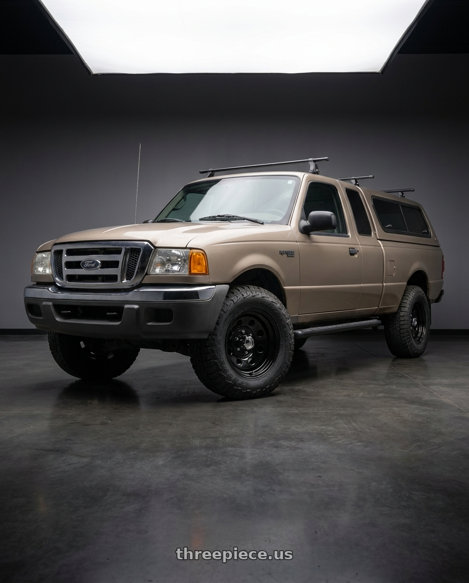 2005 ford ranger xlt 4x4 with Vision HD 85H 5x114.3 16x7+0 Gloss Black wheels