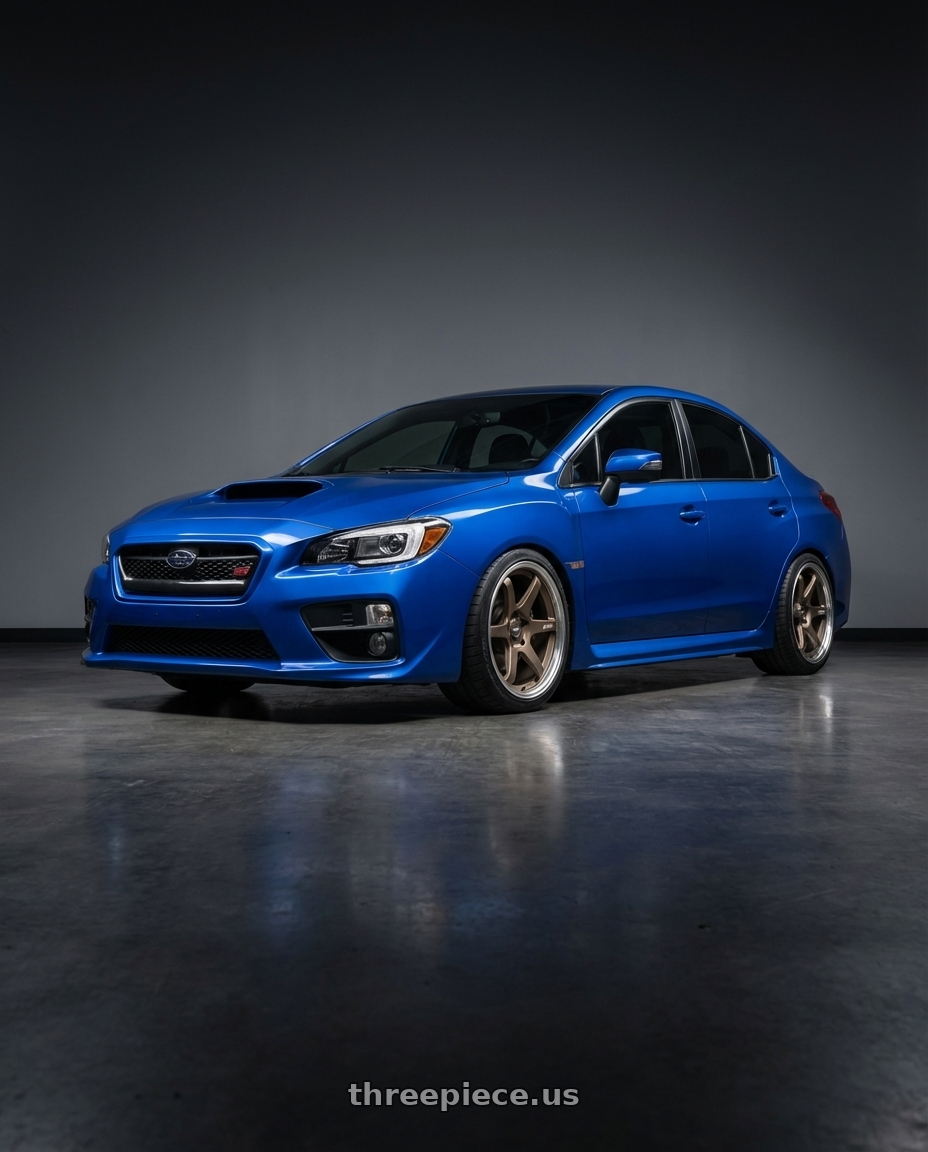 2013 Subaru WRX STI with ESR Wheels APEX SERIES AP6 5x114.3 18x8.5 +30 Matte Bronze wheels