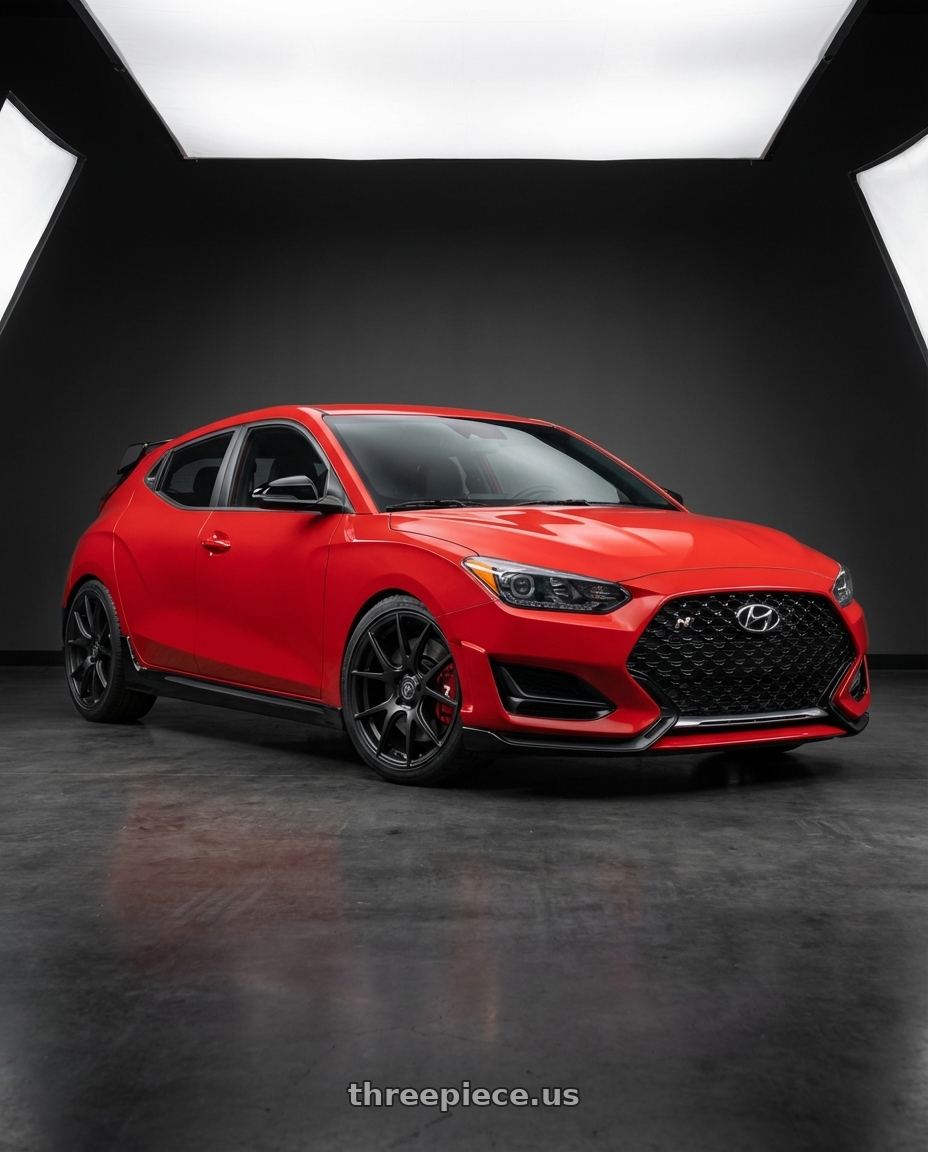 2022 Hyundai Veloster N with Forgestar CF5V 5x114.3 19x9 +35 Satin Black wheels