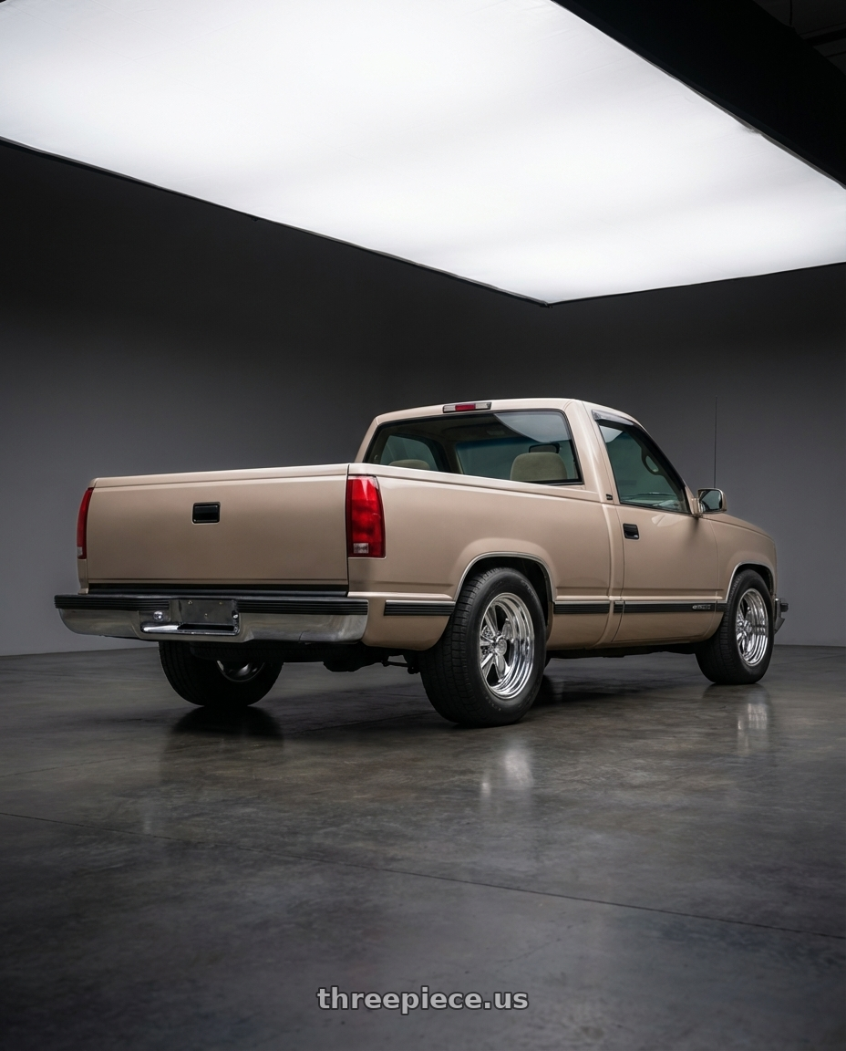 1992 Chevrolet Silverado  with Cragar 08 S/S 5x114.3 14x7 +03 A108955 wheels rear three quarter view meaty tires