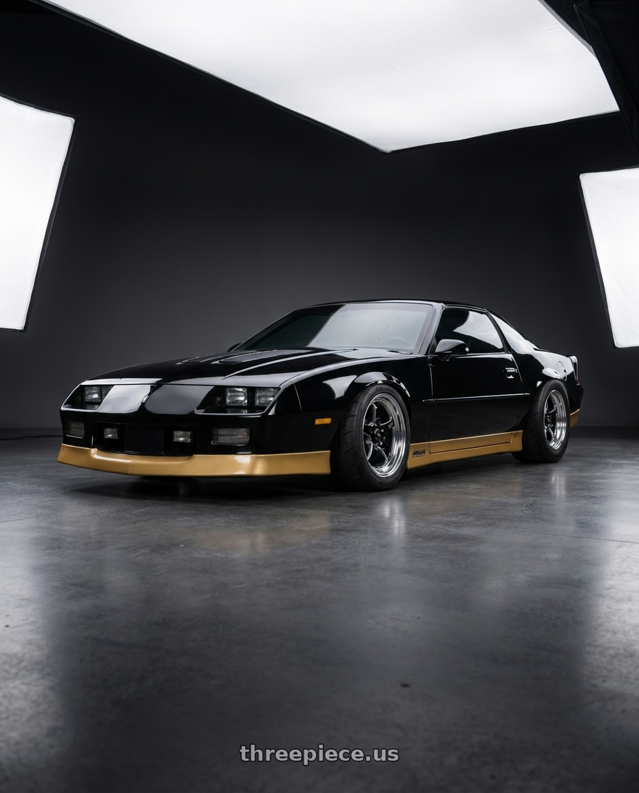 1988 Chevrolet Camaro with WELD Racing Custom - 5x120.65 18x11 +3 Offset) Black 3.18 Id High Pad wheels