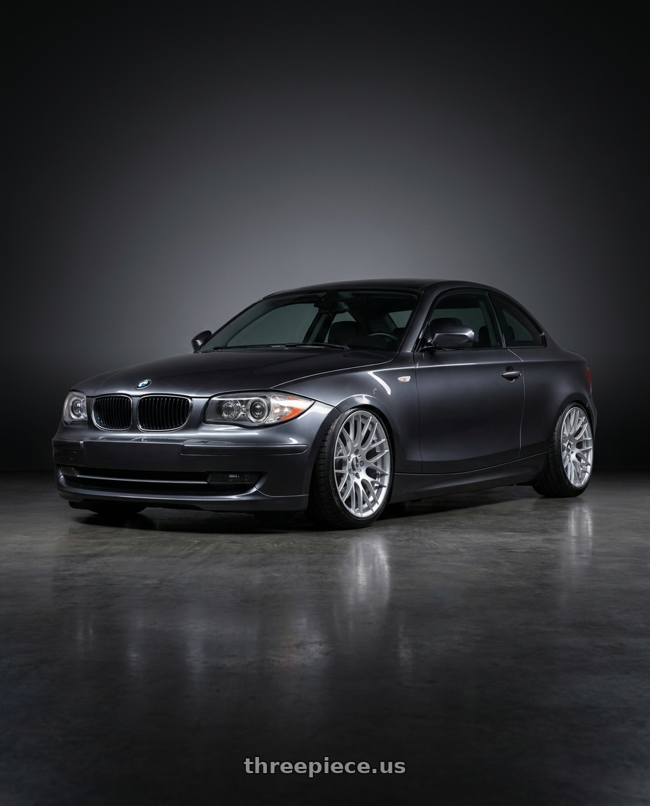 2012 BMW 1 Series E82 with Avant Garde Wheels M359 5X120 18x9.5 +22 Hyper Silver wheels