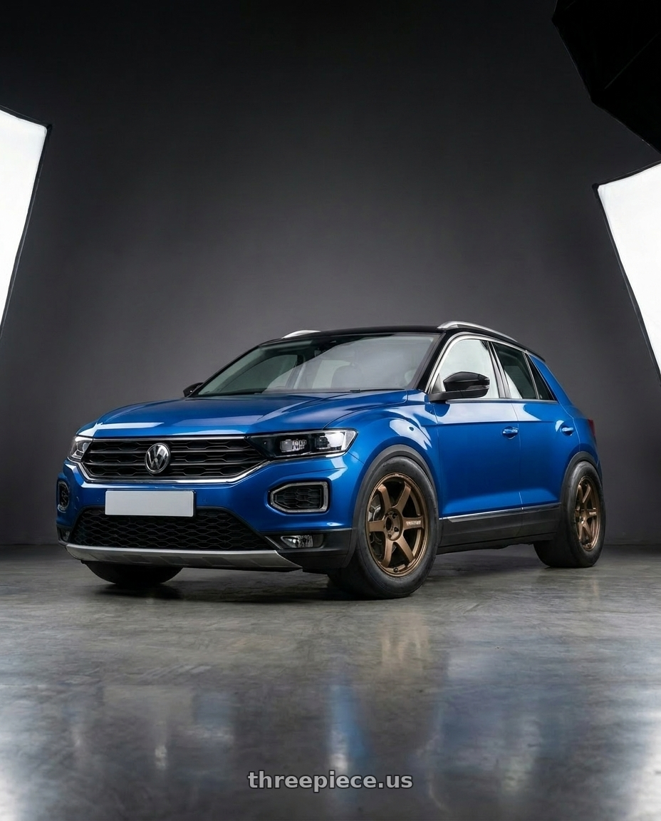 2021 t roc  with Volk Racing TE37 Saga S-Plus 5x114.3 18x8.0+45 Diamond Dark Gunmetal wheels