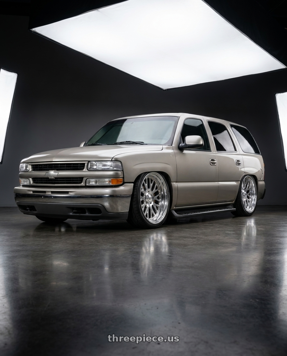2005 Chevy Tahoe with American Racing Forged VF485 6x139.7 22x10 +29 Custom Finishes wheels