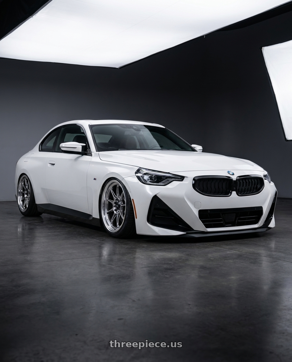 2024 BMW 2 Series G42 with Konig Countergram 5x112 19x11+40 Hyper Chrome / Machined Lip wheels