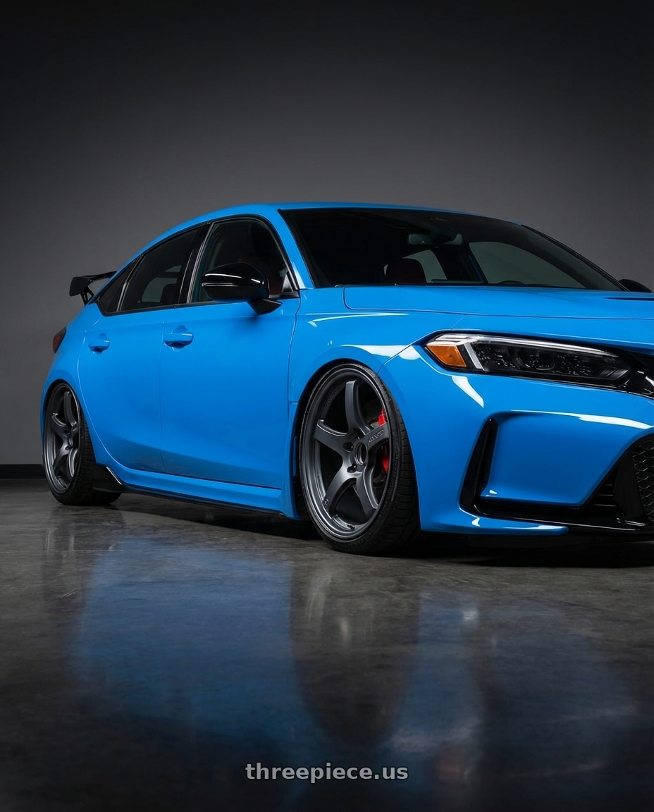 2020 Honda Civic Type R with Gram Lights 57CR 5x120 19x9.5+25 Gunblue II wheels