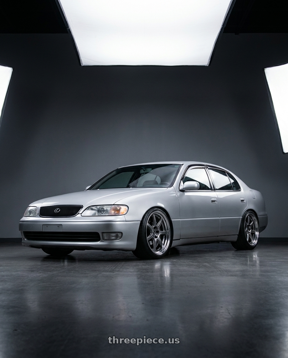 1995 lexus gs300 with Work T7r 2P 5x114.3 18x9.5 +18 GT SILVER wheels