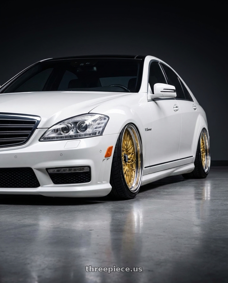 2012 Mercedes S600 with SSR Formula MESH 5X100 18X11+-45 HP Disk Fm Gold wheels