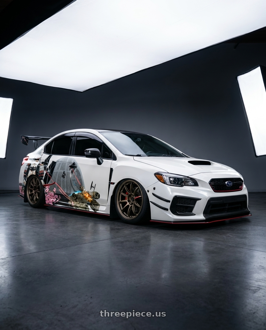 2021 Subaru STI with Work Zr10 2P 5x114.3 18x9.5 +45 Matte Bronze wheels