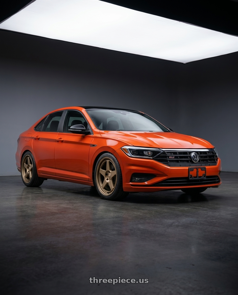 2023 Volkswagen Jetta GLI MK7 with Kansei K12B KNP 5X112 18x8.5 35 Bronze wheels