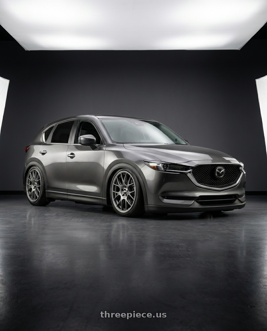 2020 Mazda cx5 with BBS CH-R 5x114.3 19x8 +38 Satin Titanium Polished Rim Protector wheels