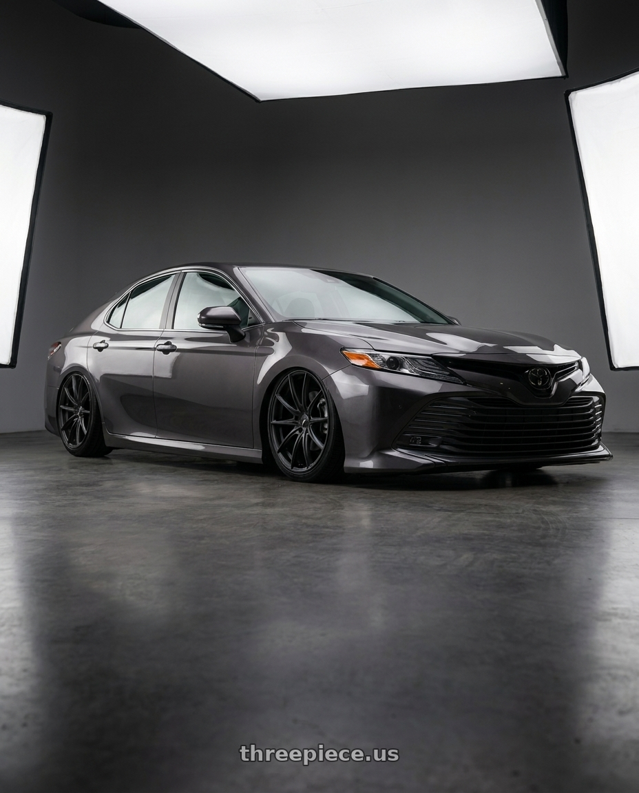 2021 Toyota camry with Platinum 435SB Flux 5X110 18x8 +35 Satin Black w/ Satin Clear wheels