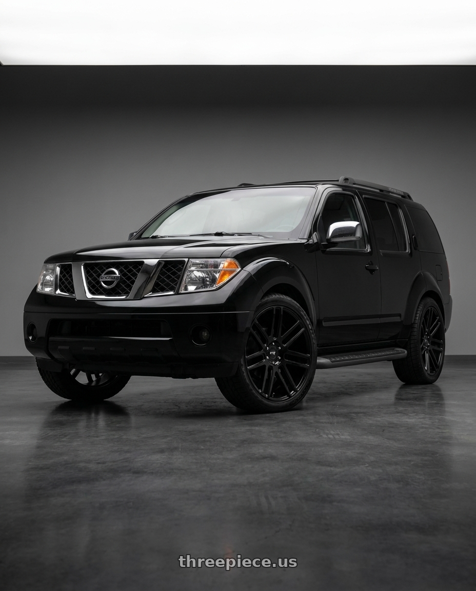 2006 nissan pathfinder black with Niche 1PC M097 ELAN 6X139.7 24X10 +30 GLOSS BLACK wheels