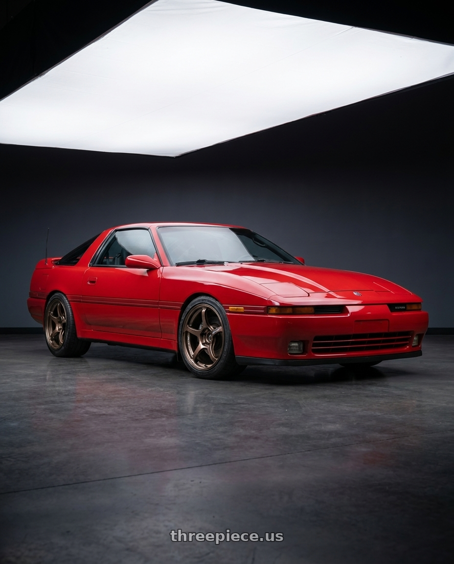 1991 toyota supra with Advan Racing RG-4 5x114.3 17x9.5 +35 RACING COPPER BRONZE wheels