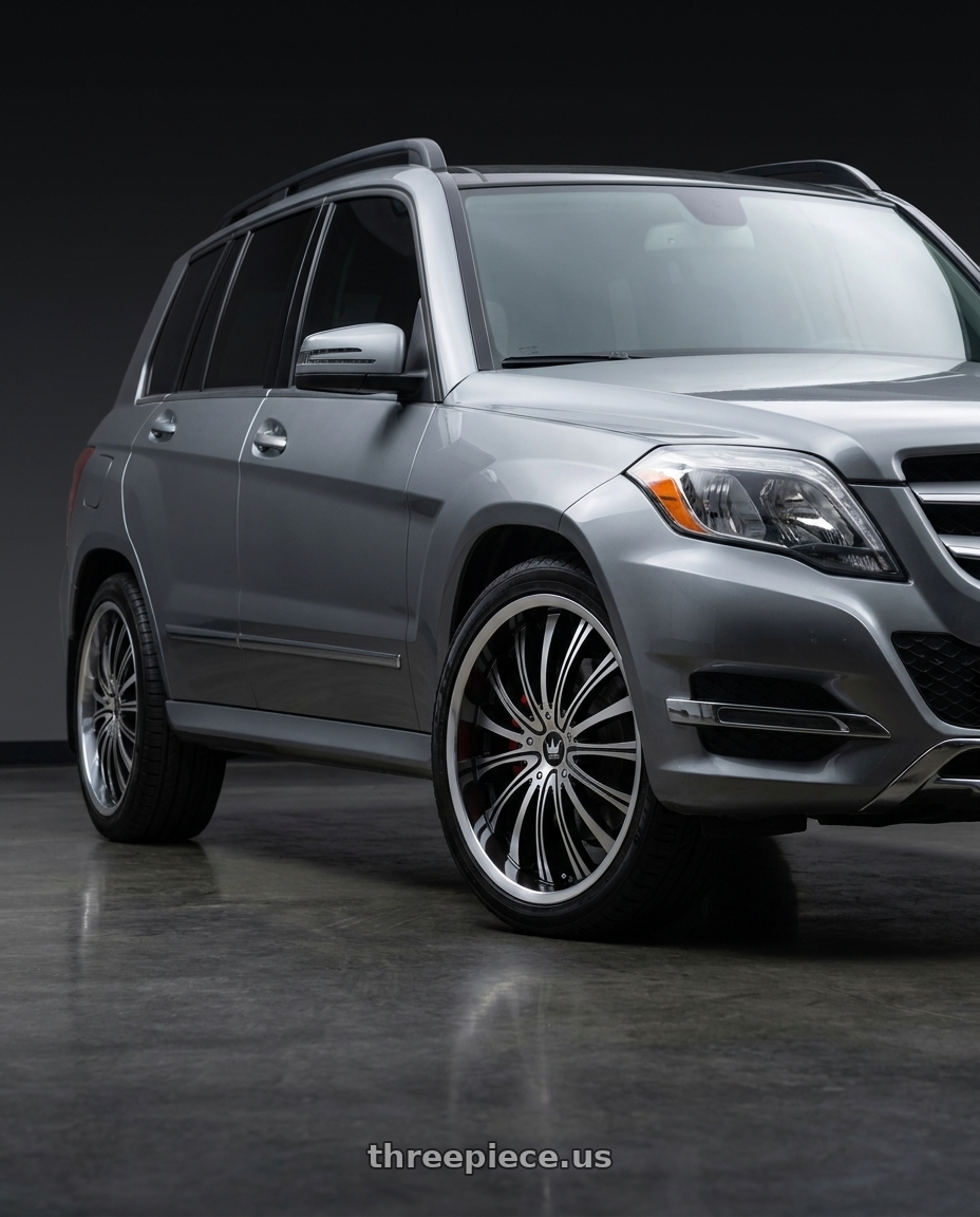 2015 Mercedes Benz GLK350 4MATIC with Mazzi Hype 351 5x112/5x120 20x8.5+40 Black/Machined Face/Machined Face wheels