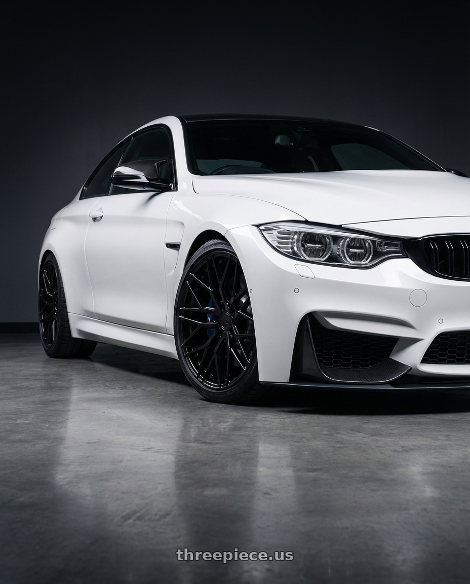 2018 BMW M4 F82 with Avant Garde Wheels M520R 5X120 19x8.5 +34 Gloss Black wheels