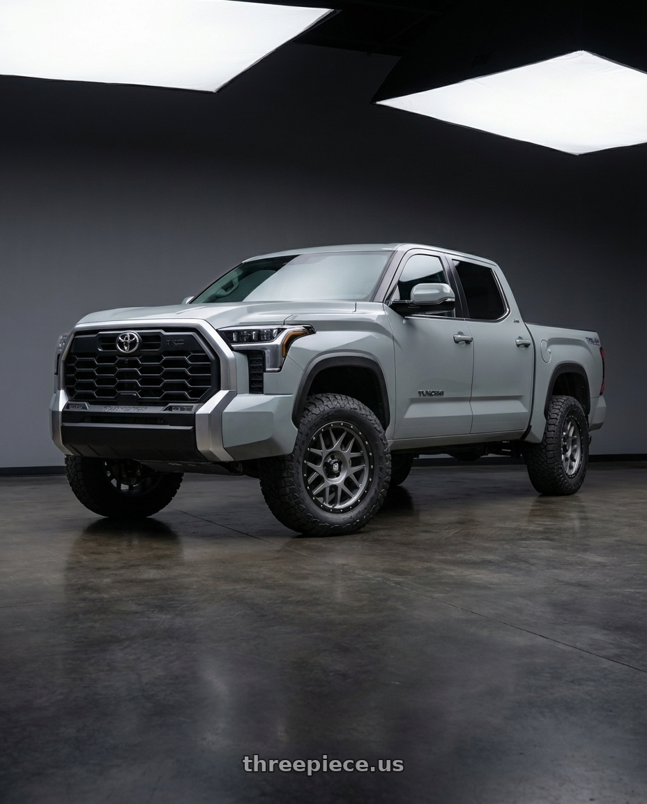 2018 Toyota Tundra with XD XD127 BULLY 5X150 20X9 +18 MATTE GRAY BLACK RING wheels